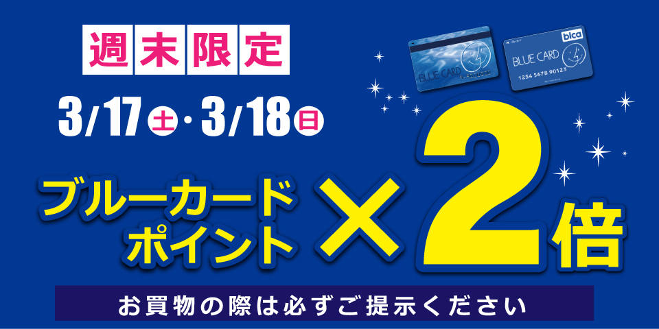 週末限定★★★ブルーカードポイント2倍★★★